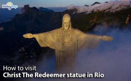 Aerial photography of Christ the Redeemer statue in Rio.