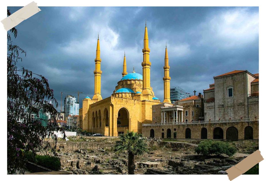 Famous mosque in Beirut, Lebanon