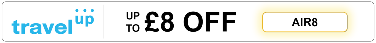 TravelUp Promo Code for 8 pounds OFF flights
