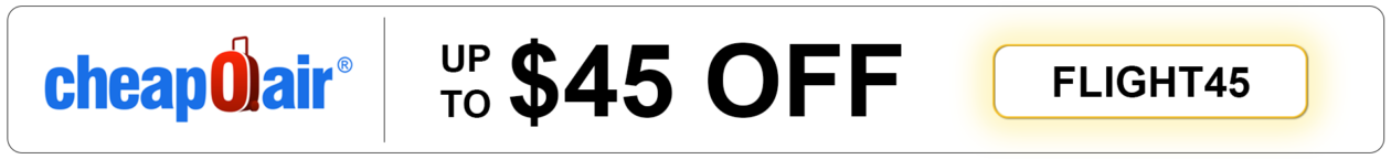 CheapOair $45 OFF flights promo code
