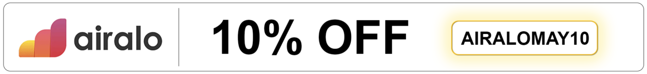 10% discount on Airalo for existing customers