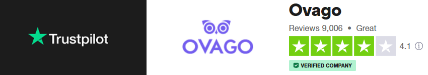 OVAGO Trustpilot reviews in June 2024